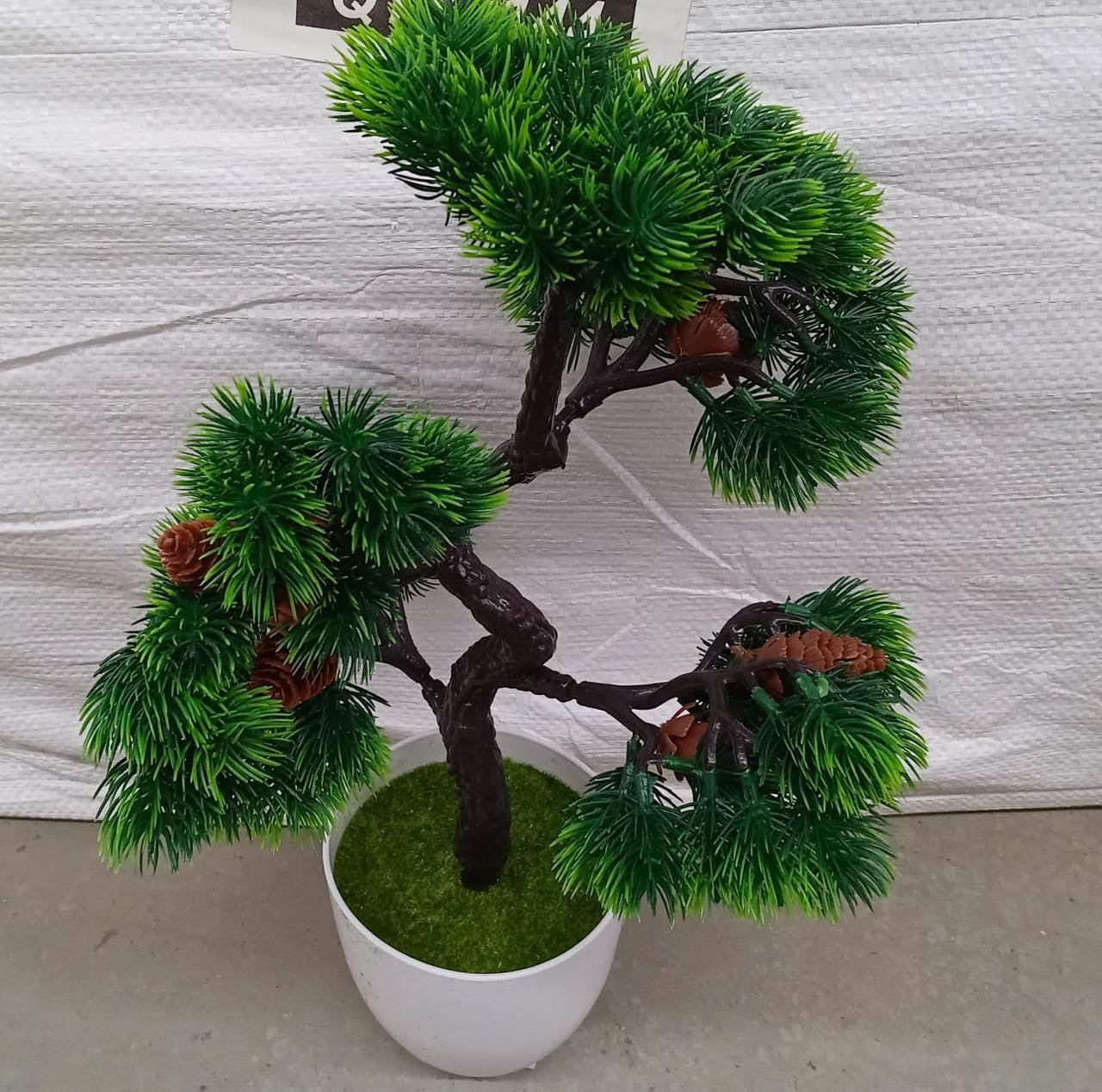 4937 Artificial Potted Plant with Round Pot DeoDap 4937 Artificial Potted Plant with Round Pot DeoDap